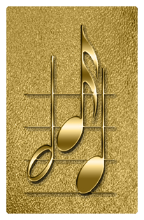 DF35T 382 GD Music Notes Gold